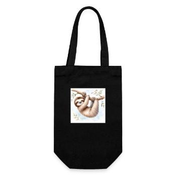 Paresseux à l’aquarelle - Sac à bouteille - noir - Devant