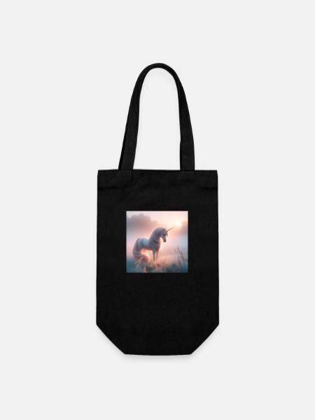 Einhorn - Geschenkbeutel für Flaschen - Schwarz