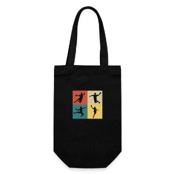 Retro Vintage Handball - Gift Bag for Bottles - black - Front