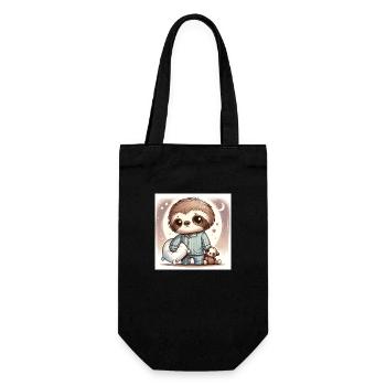 Paresseux fatigué - Sac à bouteille - noir - Devant