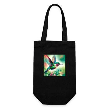 Hummingbird - Gift Bag for Bottles - black - Front