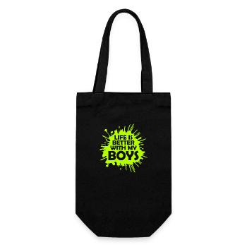 La vie est meilleure avec mes garçons - Sac à bouteille - noir - Devant