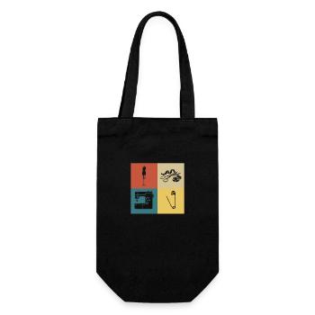 couture vintage rétro - Sac à bouteille - noir - Devant