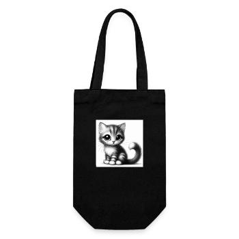 Cute Little Kitty - Gift Bag for Bottles - black - Front