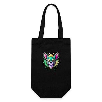 Chihuahua Green - Gift Bag for Bottles - black - Front