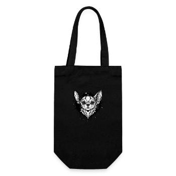 chihuahua black and wihte - Gift Bag for Bottles - black - Front