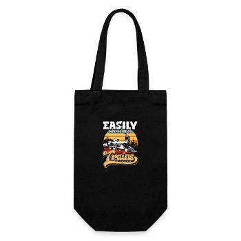 Train Driver Track Occupation Conductor - Gift Bag for Bottles - black - Front