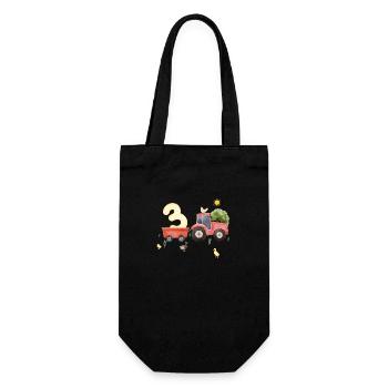 3rd Anniversary Farm Agriculture - Gift Bag for Bottles - black - Front