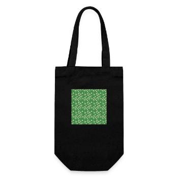 Blume-Blatt-Muster fleur feuille motif - Sac à bouteille - noir - Devant