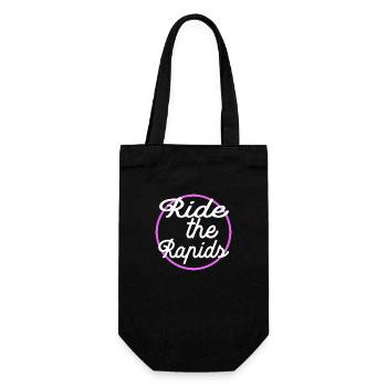 adrenaline river adventure awesome cool joke - Geschenkbeutel für Flaschen - Schwarz - Vorne