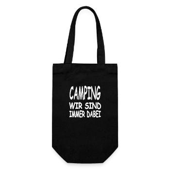 Camping - Geschenkbeutel für Flaschen - Schwarz - Vorne