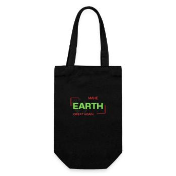 Make Earth Great Again - Geschenkbeutel für Flaschen - Schwarz - Vorne