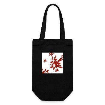 Blätter Design - Geschenkbeutel für Flaschen - Schwarz - Vorne