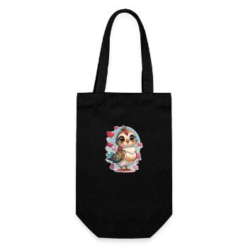 Bird Sweet Hearts - Gift Bag for Bottles - black - Front