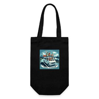 Family Adventure - Geschenkbeutel für Flaschen - Schwarz - Vorne