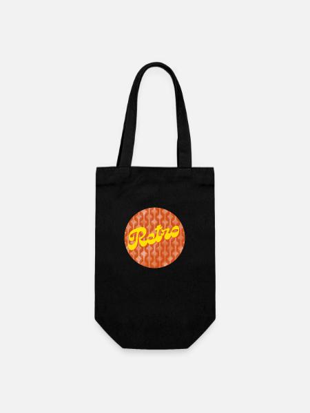 Retro - Gift Bag for Bottles - black
