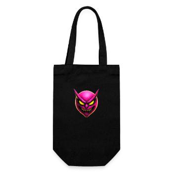 Pink Nasty Smilie - Gift Bag for Bottles - black - Front