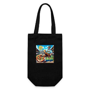 Biergarten - mentally I am here - Geschenkbeutel für Flaschen - Schwarz - Vorne