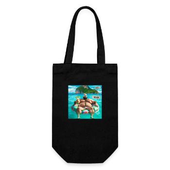 Tropische Insel - mentally I am here - Geschenkbeutel für Flaschen - Schwarz - Vorne