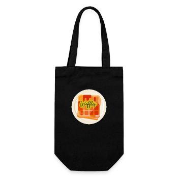 Breakfast waffles - Gift Bag for Bottles - black - Front