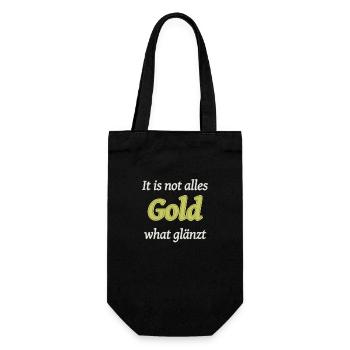 Not All Gold - Gift Bag for Bottles - black - Front