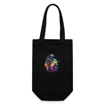 Imprimé moto coloré cool - Sac à bouteille - noir - Devant
