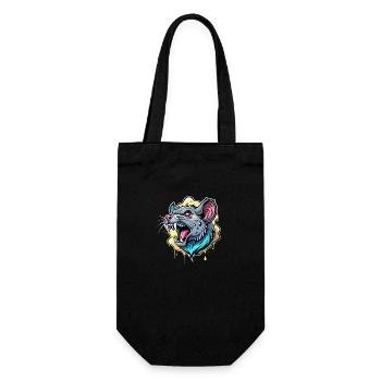 rat color splash - Geschenkbeutel für Flaschen - Schwarz - Vorne