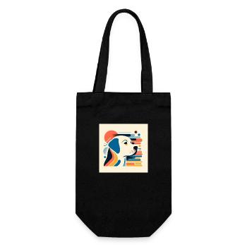 Labrador Risography Vector Styles - Gift Bag for Bottles - black - Front