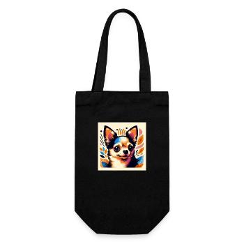 Chihuahua Risograph Vector Style 2 - Gift Bag for Bottles - black - Front