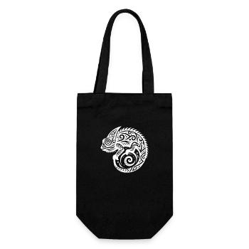 Chameleon tribal tattoo disguise - Gift Bag for Bottles - black - Front