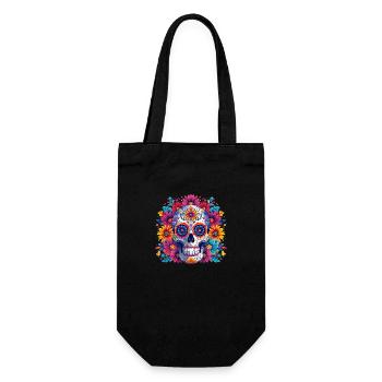 Colorful Mexican Skull - Gift Bag for Bottles - black - Front