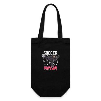 Cool Cartoon Soccer Ninja Football Player - Gift Bag for Bottles - black - Front