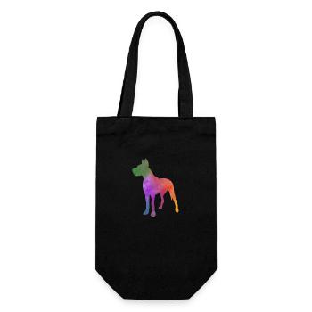 GREAT DANE COLORFUL RAINBOW - Gift Bag for Bottles - black - Front