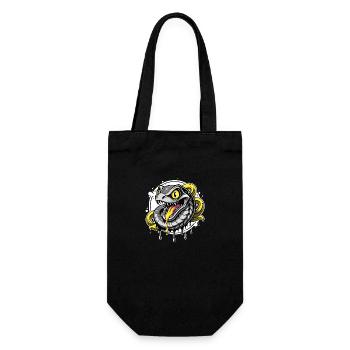 spitting snake - Geschenkbeutel für Flaschen - Schwarz - Vorne