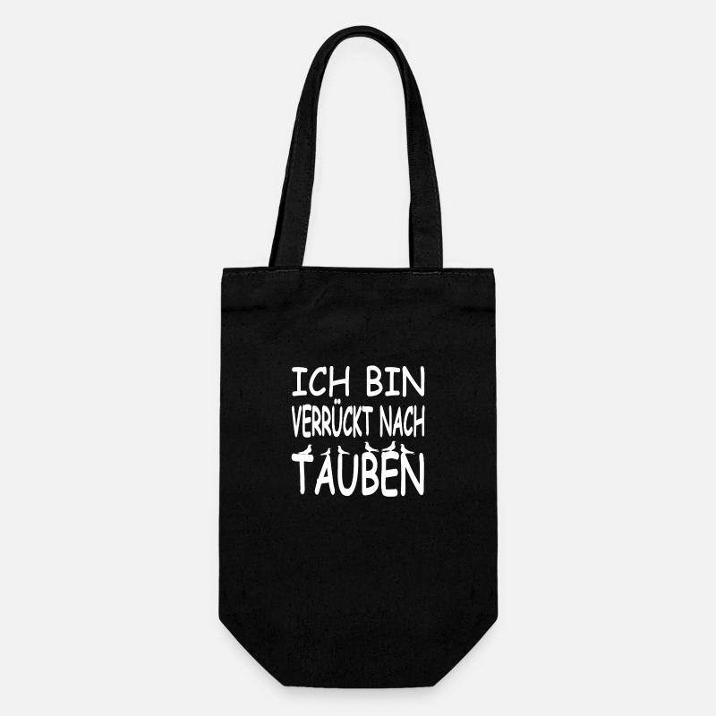 Tauben - Geschenkbeutel für Flaschen - Schwarz