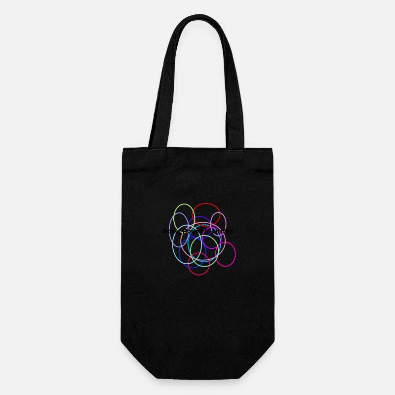 Circles - Gift Bag for Bottles - black