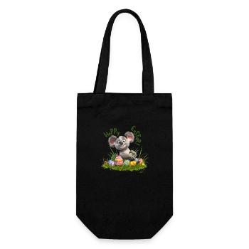 Frohe Ostern - Geschenkbeutel für Flaschen - Schwarz - Vorne