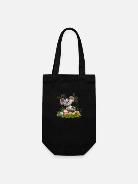 Frohe Ostern - Geschenkbeutel für Flaschen - Schwarz