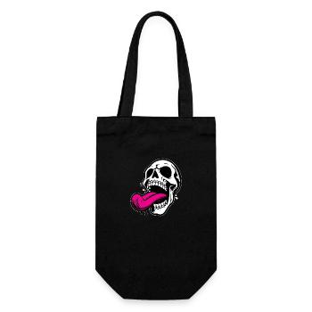 Skull - Gift Bag for Bottles - black - Front