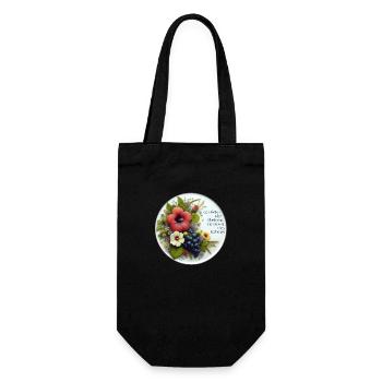 Genieße die kleinen Freuden des Lebens - Geschenkbeutel für Flaschen - Schwarz - Vorne