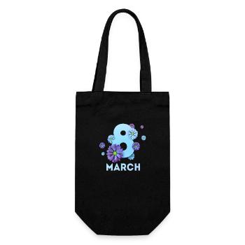 Women's Power 8. März GirlPower Weiblicher Feminismus - Geschenkbeutel für Flaschen - Schwarz - Vorne