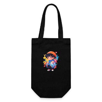 Manga Garçon - Sac à bouteille - noir - Devant