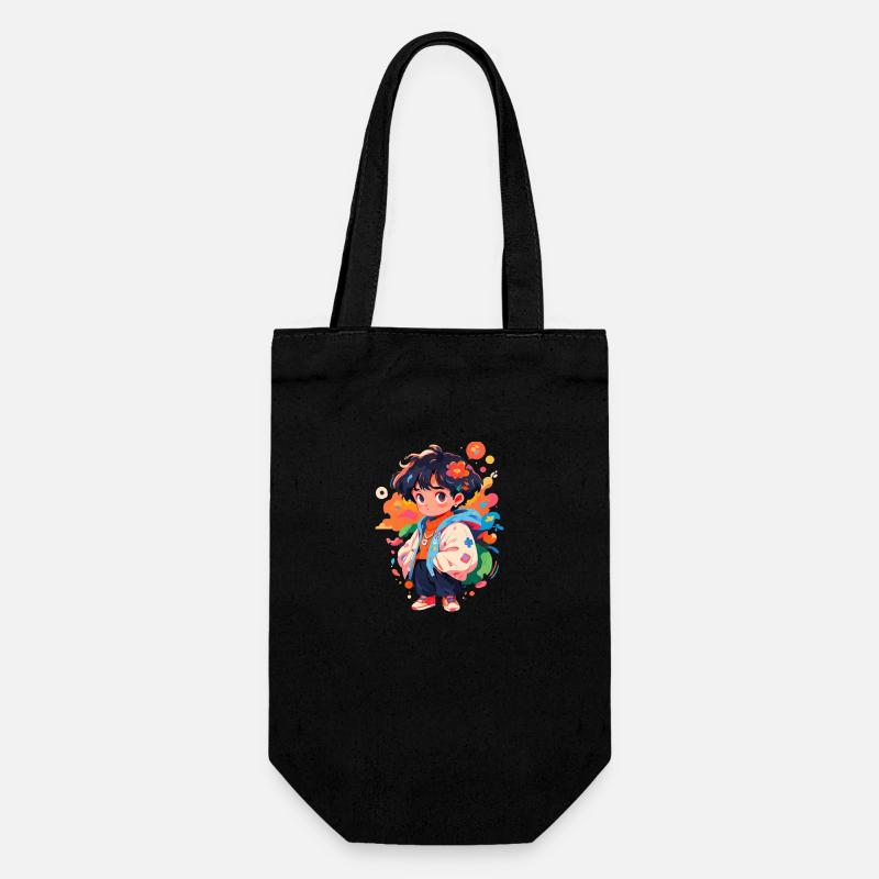 Manga Boy - Gift Bag for Bottles - black