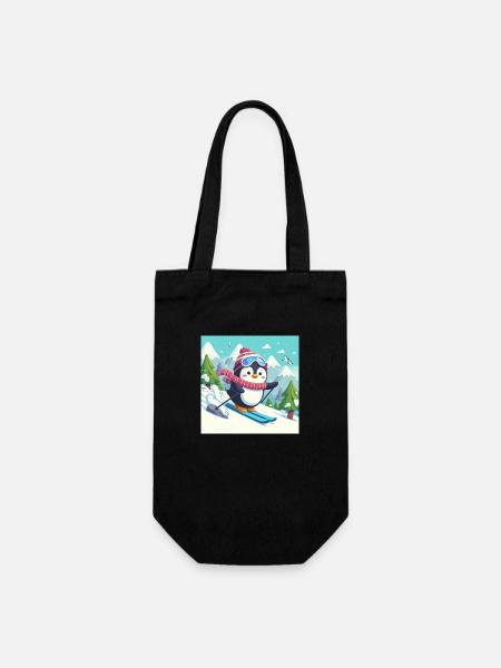pingouin de ski - Sac à bouteille - noir