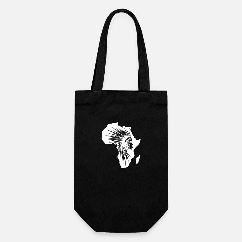 Bijoux de guerrier fort Silhouette de guerrier africain - Sac à bouteille - noir