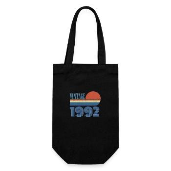 Jahrgang 1992 - Geschenkbeutel für Flaschen - Schwarz - Vorne