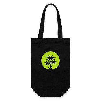 Palm trees - Gift Bag for Bottles - black - Front