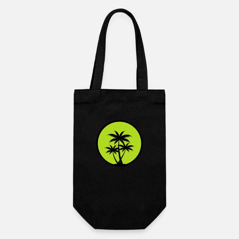 Palmiers - Sac à bouteille - noir