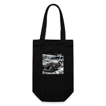 80s Cars 2 - Geschenkbeutel für Flaschen - Schwarz - Vorne