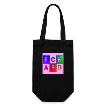 FCK AFD - Geschenkbeutel für Flaschen - Schwarz - Vorne